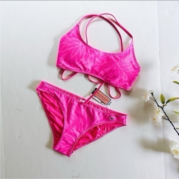 Vineyard Vines In Full Bloom Bikini Swimsuit Set Knockout Pink Print - Picture 1 of 6